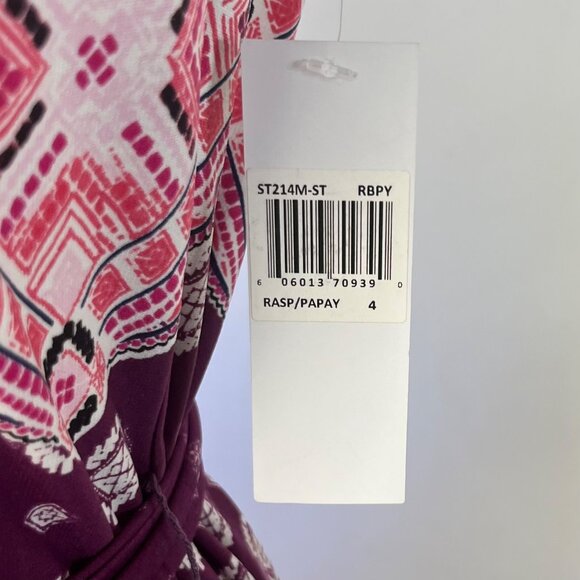 JM Collection Sleeveless Maxi Dress Size 4 Pink Purple New Belt - Picture 8 of 9